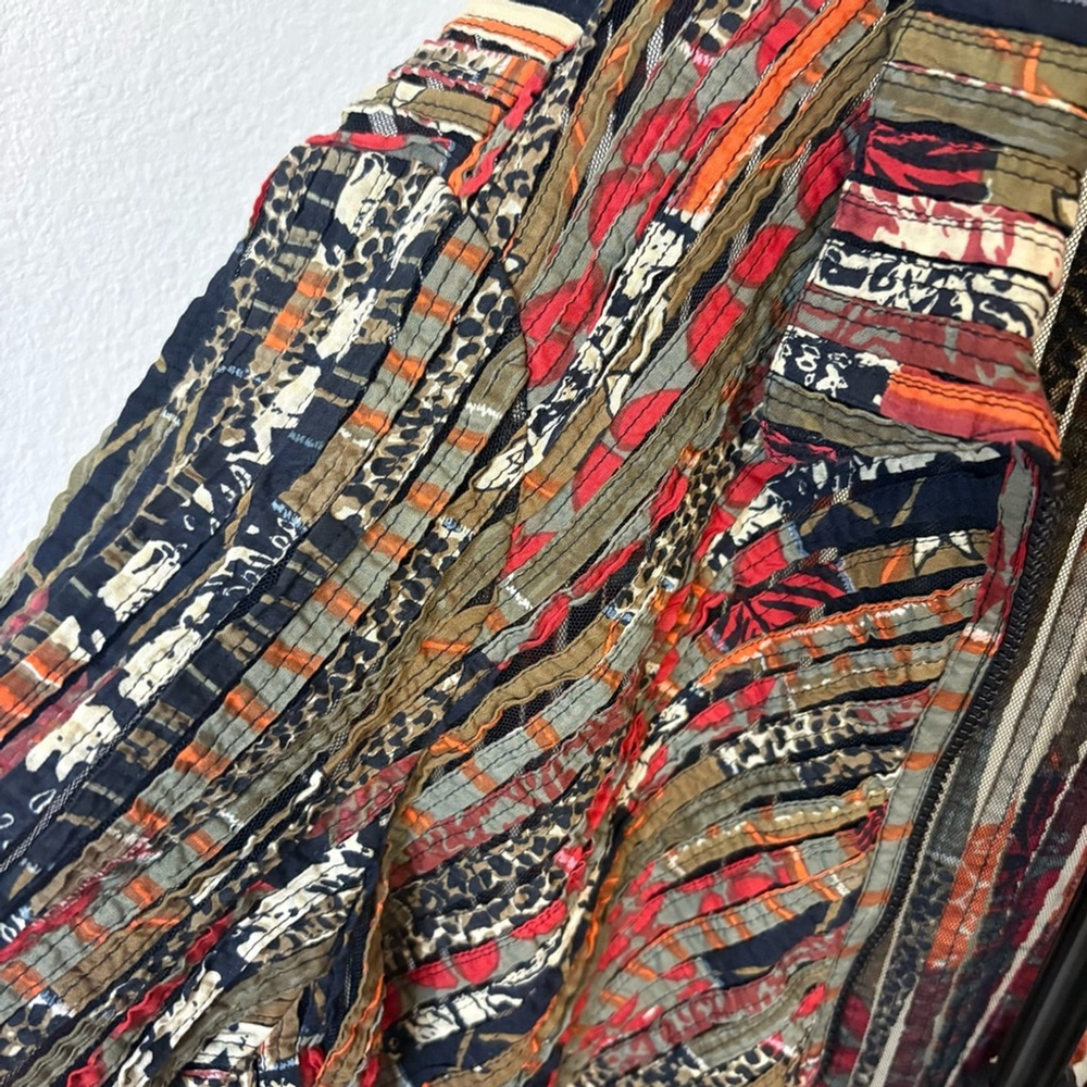 Multiples Multicolor Patchwork Jacket Boho Festive Women’s Size Large - Picture 5 of 8